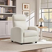 Vista 2 de Yaheetech Silla reclinable de pana para sofá individual, asiento de cine en casa, silla reclinable moderna ajustable para sala de estar, dormitorio
