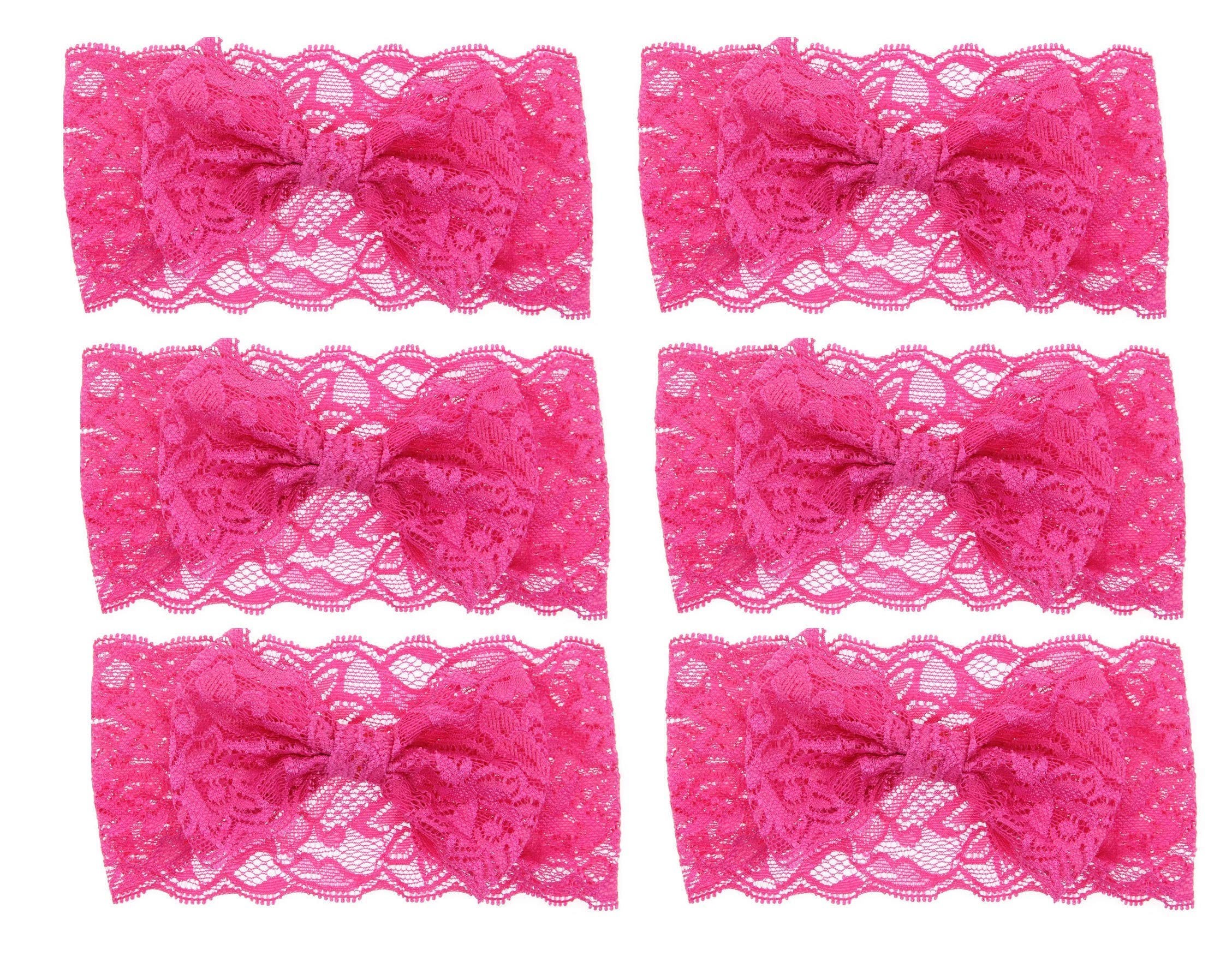 Okayji Gilrs Lace Hairband Headband Baby Head wrap Knotted Bowknot Hair Tool, 6- Pieces (Pink) (B07ZD9MRYY) Amazon Price History, Amazon Price Tracker