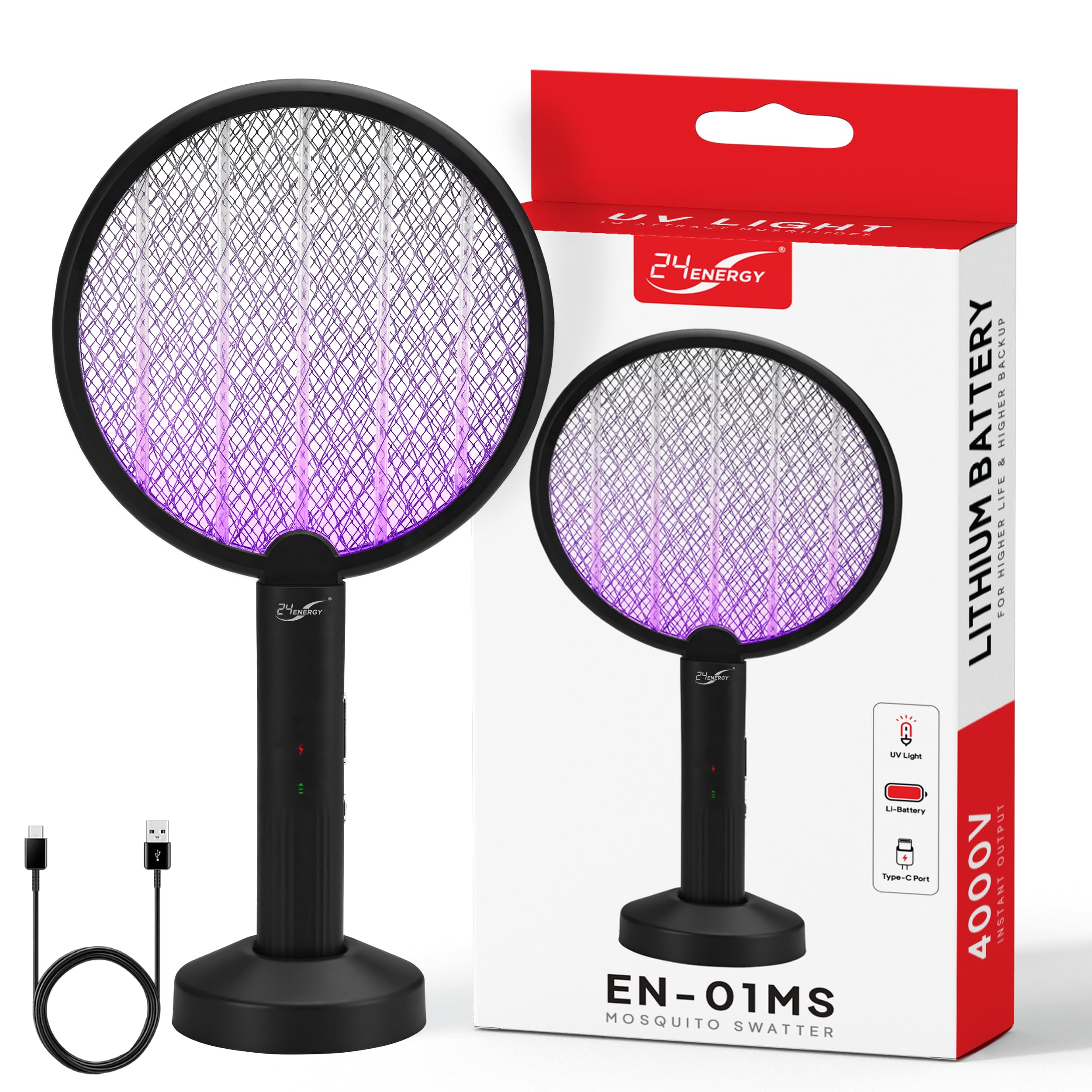 Portable Mosquito Bat with UV Light, Lithium Battery and USB Charging. Compact Design for Home and Outdoor Use. (Black) (B0CZP8MNK6) Amazon Price History, Amazon Price Tracker