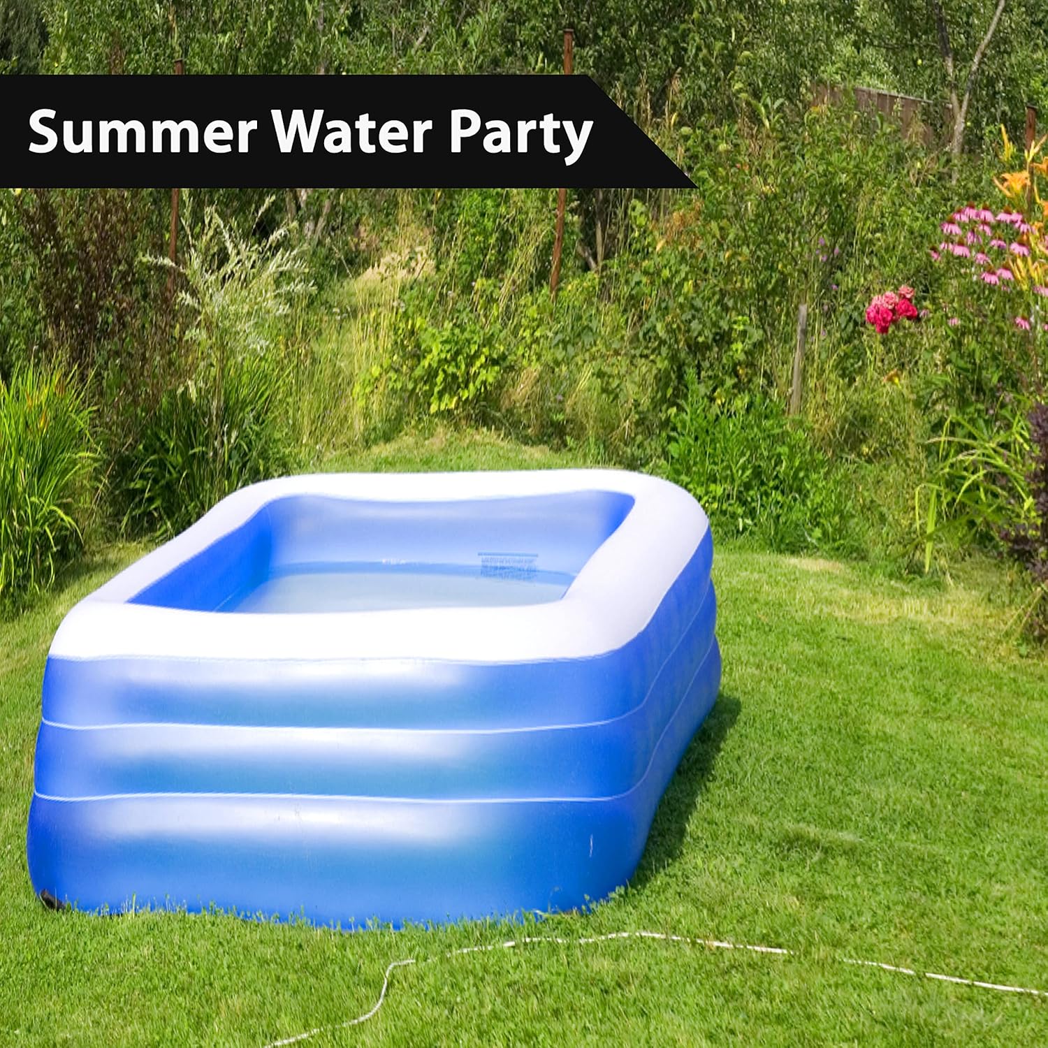 Amаzіng 🔥 Family Inflatable Swimming Pool, 118 X 72 X 22 Full-Sized Inflatable Lounge Pool for Baby, Kiddie, Kids, Adult, Infant, Toddlers for Ages 3+,Outdoor, Garden, Backyard, Summer Water Party