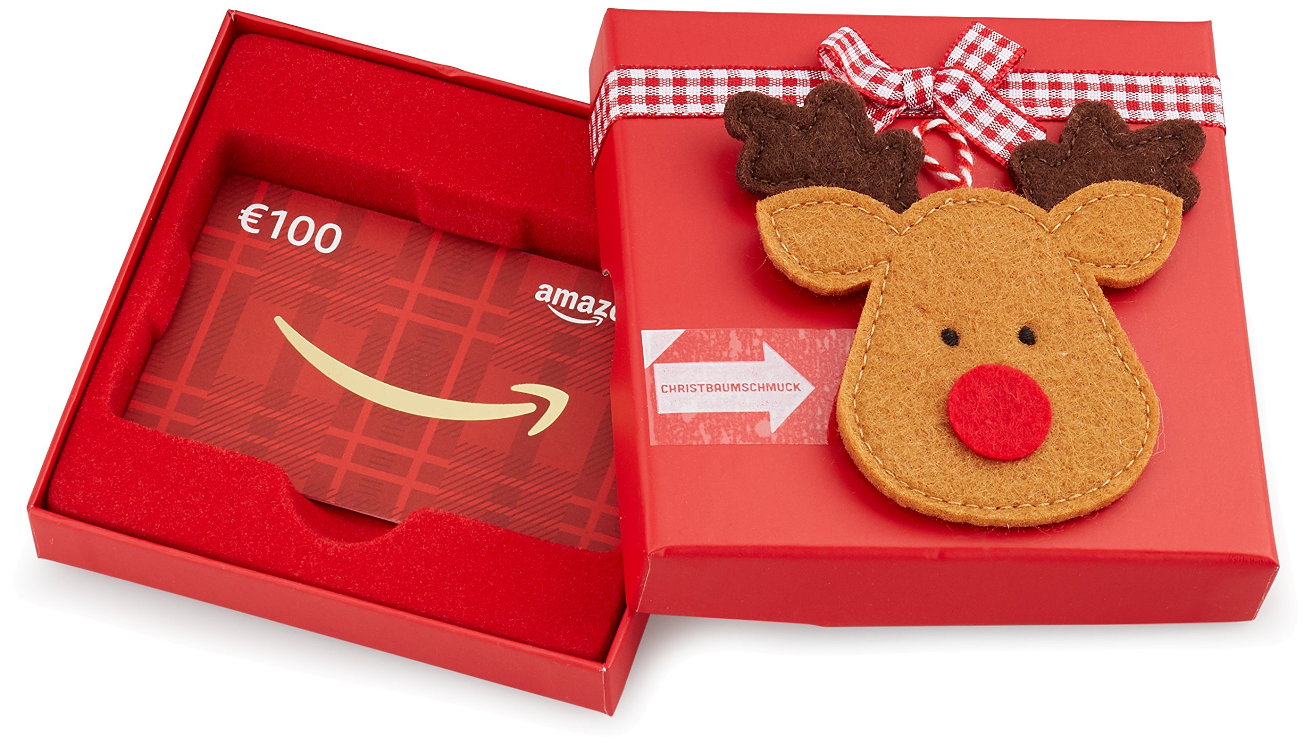 Amazon.de Geschenkkarte in Geschenkbox - 100 EUR (Rentier)