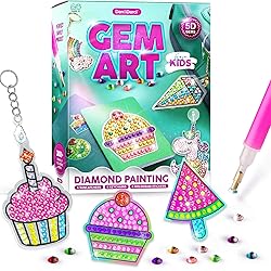 Dan&Darci Diamond Art Kit for Kids - Gem Painting Arts & Crafts Kits for Ages 6-12, Gifts for 6, 7, 8, 9, 10, 11, 12 Year Old Boy & Girl - Girls Birthday Toys Gift Ideas - Craft Activities for Age 6+