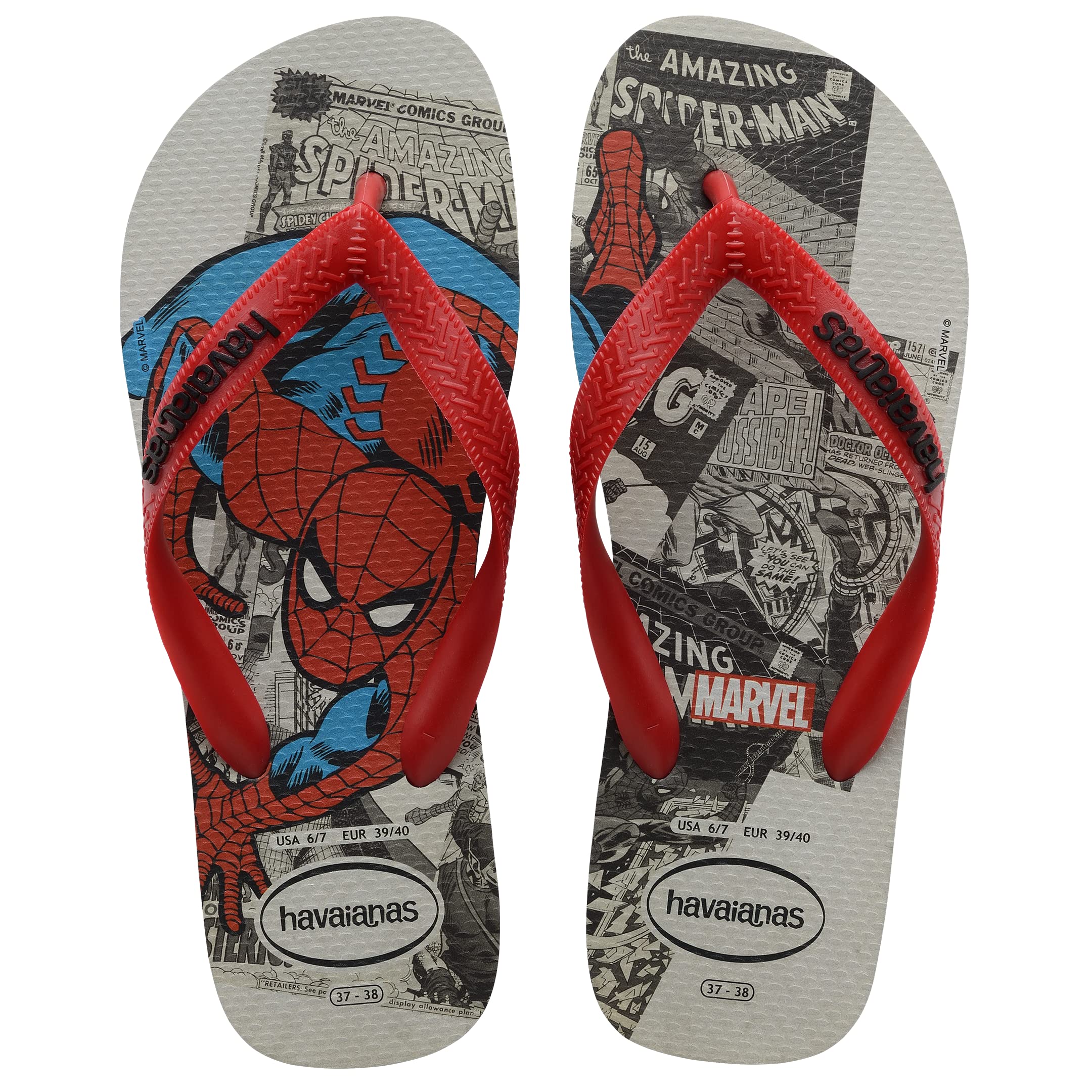Havaianas Top Marvel Classics (Mini Me) Unisex Kids FlipFlop Black 9/9.5 UK Child