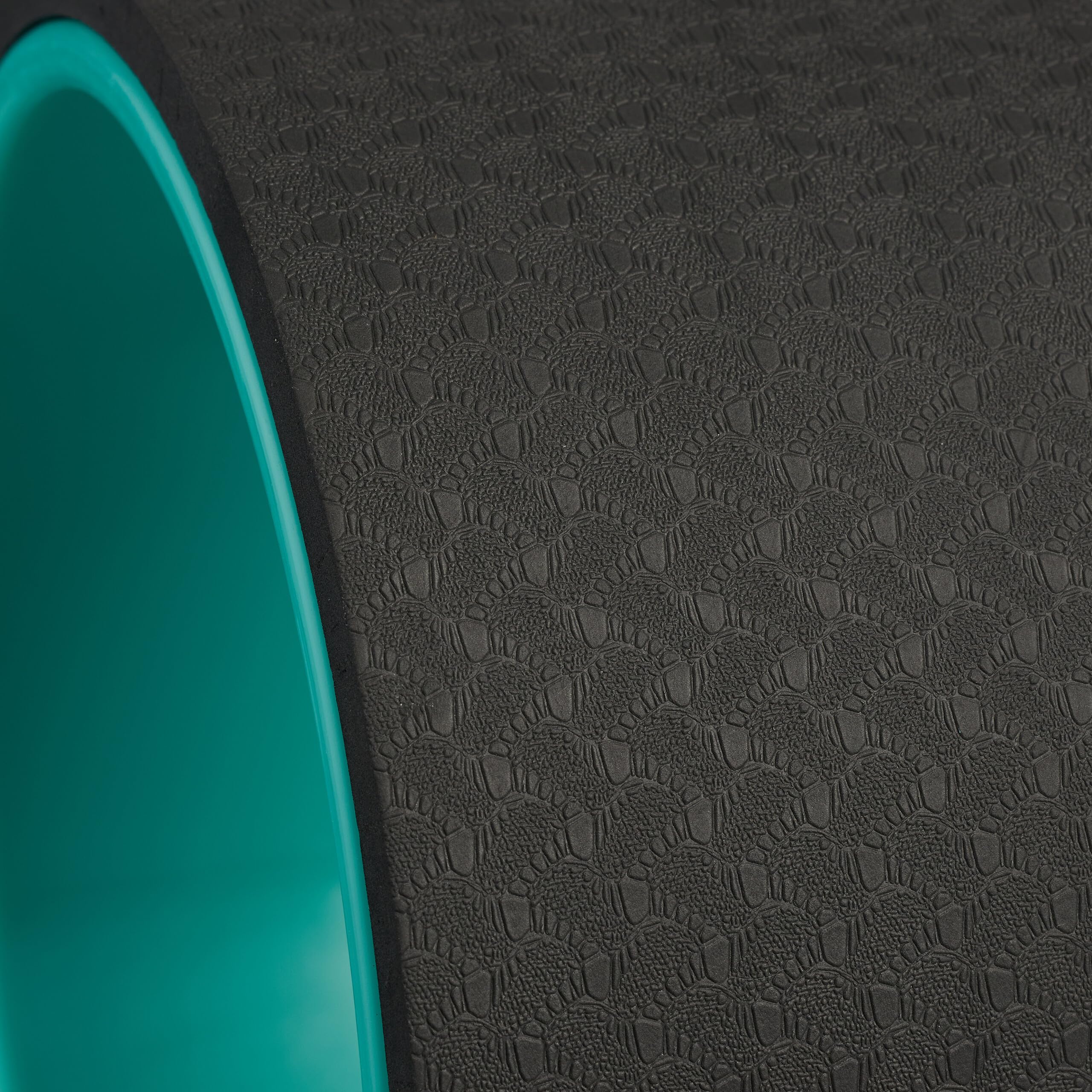Relaxdays Roue de Yoga en Lot de 3, D : 33, 26,5 et 17 cm, avec 2 Sangles, pour étirements, Plastique, Turquoise/Noir
