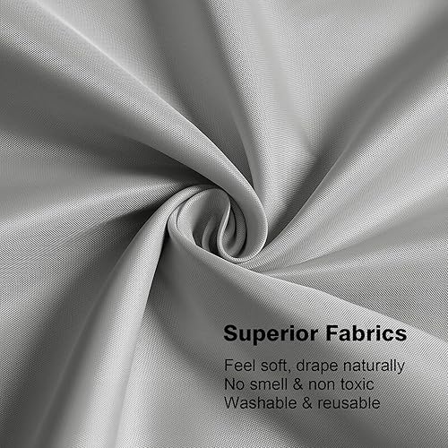 Miniatura 3 de CHTENZY Cortina de ducha impermeable de color sólido, especificación adecuada para área de ducha de baño, material de poliéster, 72 x 72 pulgadas,