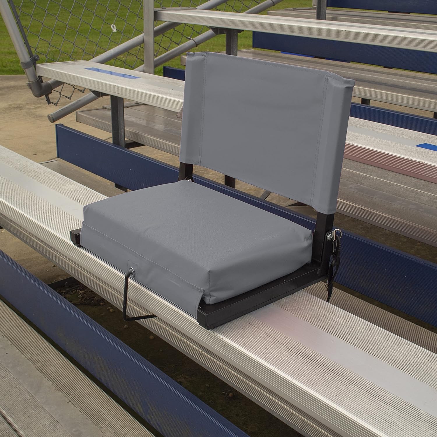 American Furniture Classics Stadium Chairs for Bleachers with Back Support by Outdoor Leisure Products, Large Ultra-Padded Seat for Complete Comfort, Easy Carry Handle with Adjustable Shoulder Strap