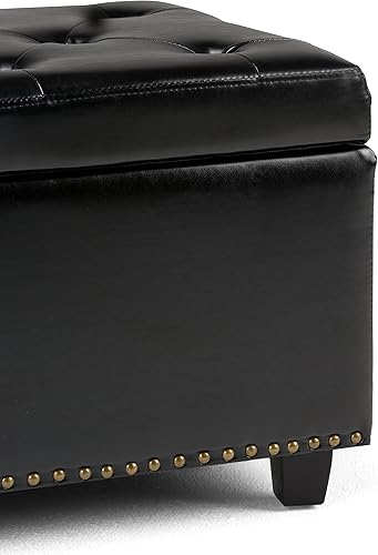 Miniatura 137 de Otomano rectangular de almacenamiento Simpli Home Hamilton, Marrón café Marrón café,Azul aguamarina,Cloud gris,Marrón desteñido,Marrón oscuro