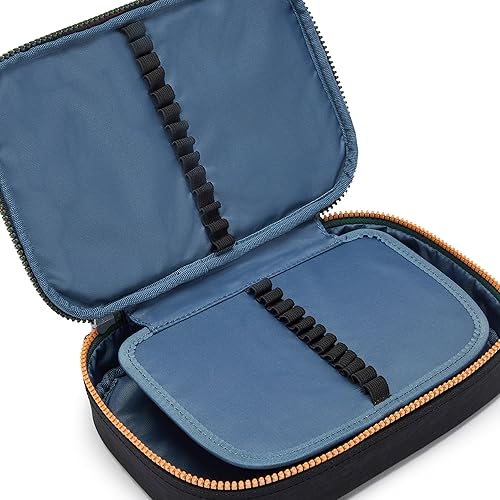 Vista 37 de Kipling - Estuche impreso para 100 bolígrafos para mujer, accesorios de organización, suministros de arte, maquillaje, organizador de viaje Aqua