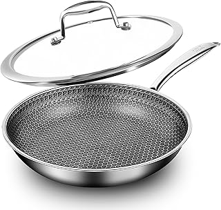 Stainless Steel Nonstick Skillet with Lid