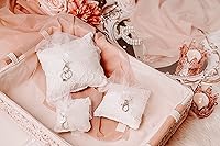 Vista 6 de Wedding Ring Bearer Pillow That Hooks onto Their Existing Collar 4" x 4