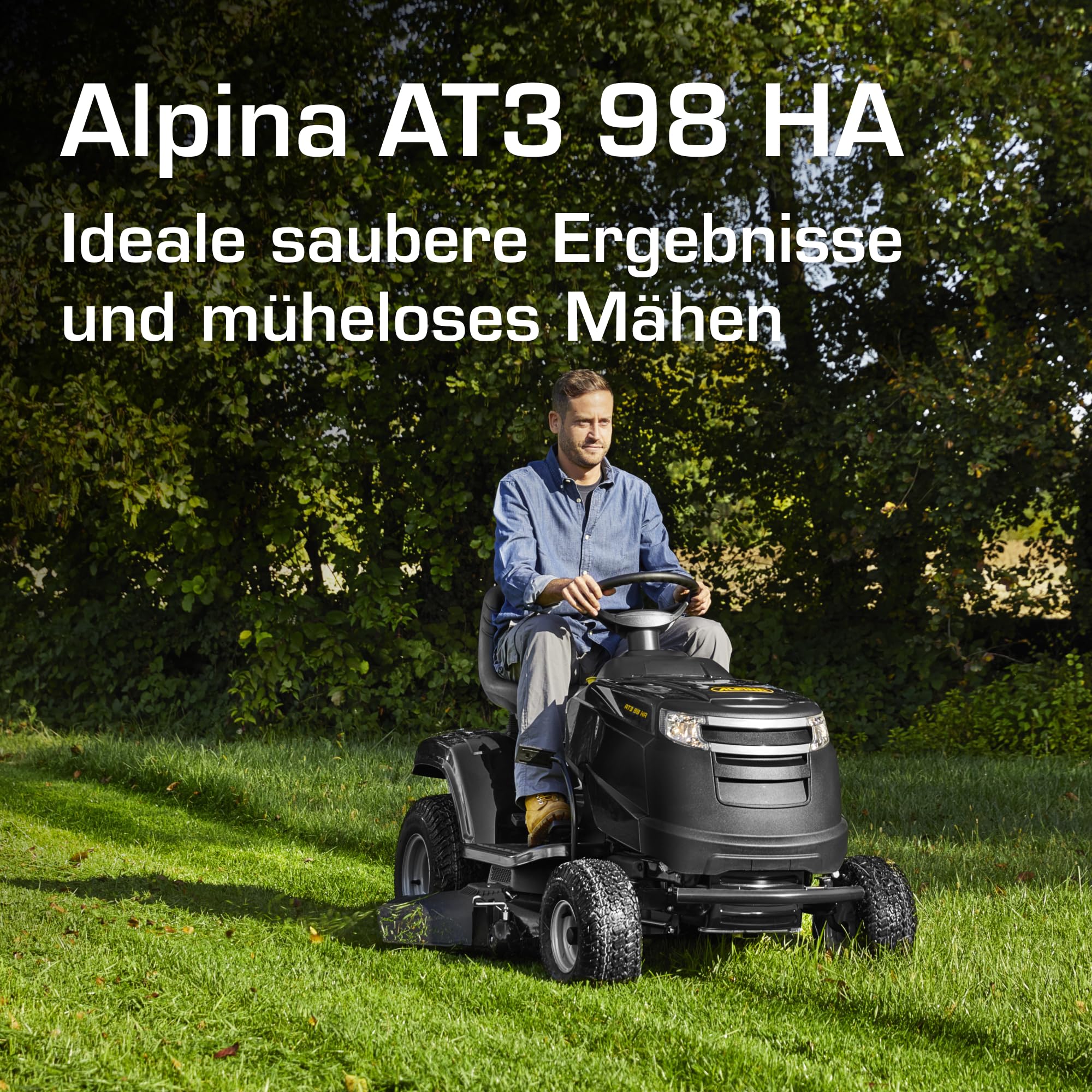 Alpina AT3 98 HA Tondeuse Autoportée, 414 cm³, 98 cm – Transmission Hydrostatique, Éjection Latérale et Mulching – Pelouses jusqu'à 5000 m² - 2