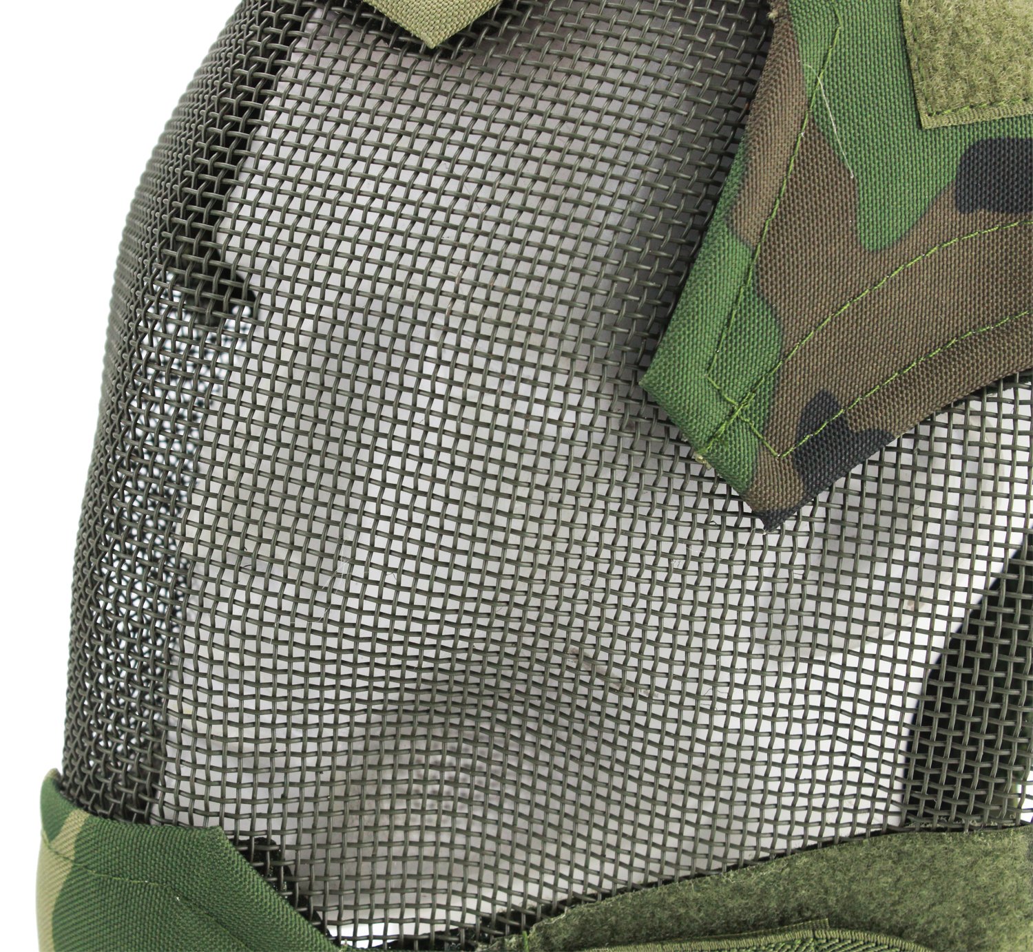 Masque tactique d'airsoft réglable en maille avec protection d'oreille pour jeux en plein air, chasse, Halloween, paintball, hockey, cosplay