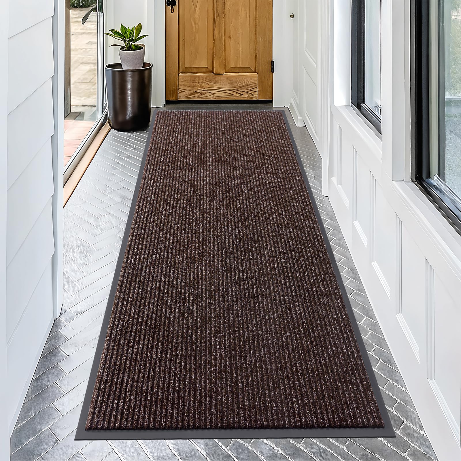 OLANLY Front Door Mat Indoor Outdoor Entrance, Waterproof Heavy Duty Doormat, Fade Resistant, Low Profile, Easy Clean Patio Porch Welcome Floor Mats for Entry, 29.5x17, Beige — view 125