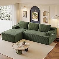 Vista 66 de Sofás seccionales de 96 pulgadas para sala de estar, sofá de nube tapizado en forma de L, sofás modulares modernos con diván
