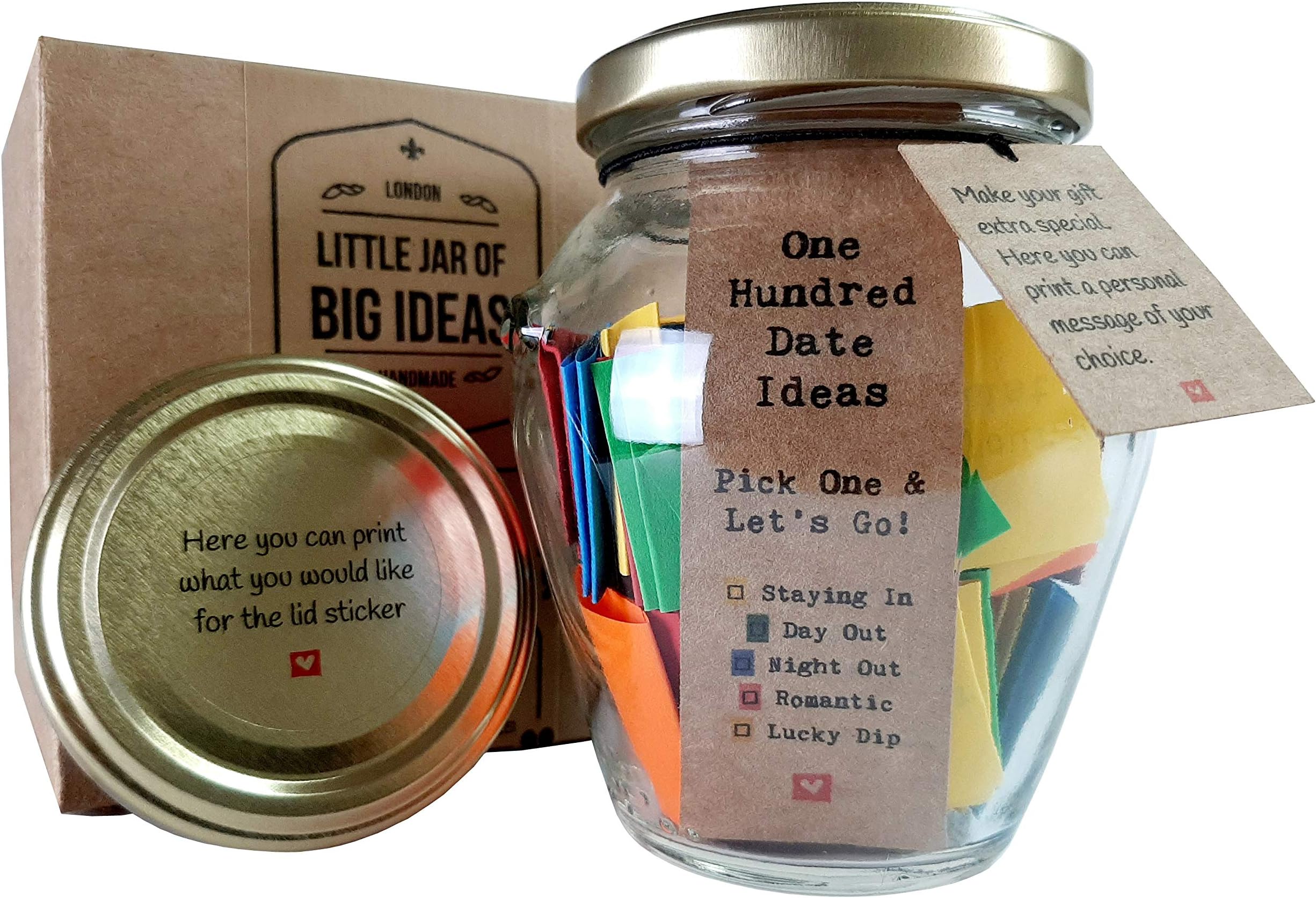 100 Date Ideas - Pick One & Let's Go - Unique Thoughtful Gift - Memorable Present - Artisan Handcrafted Gift (Personalised)