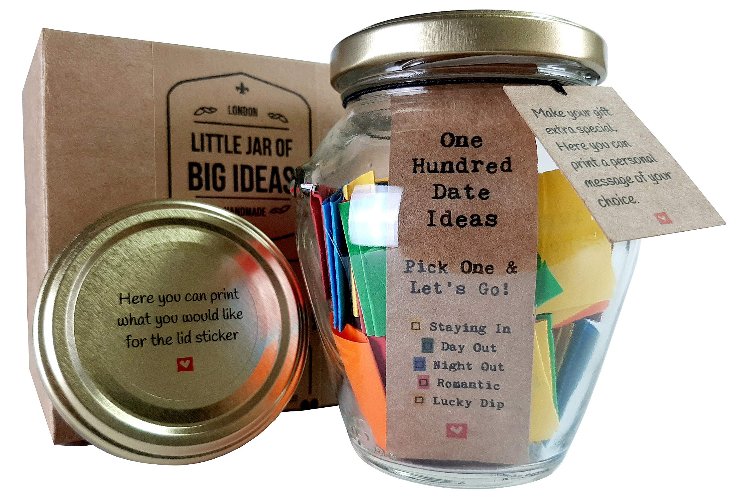 100 Date Ideas - Pick One & Let's Go - Unique Thoughtful Gift - Memorable Present - Artisan Handcrafted Gift (Personalised)