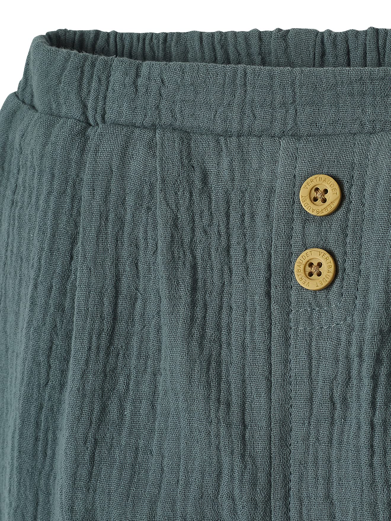 Vertbaudet Baby Hose aus Musselin, Dehnbund mit Zierknöpfen