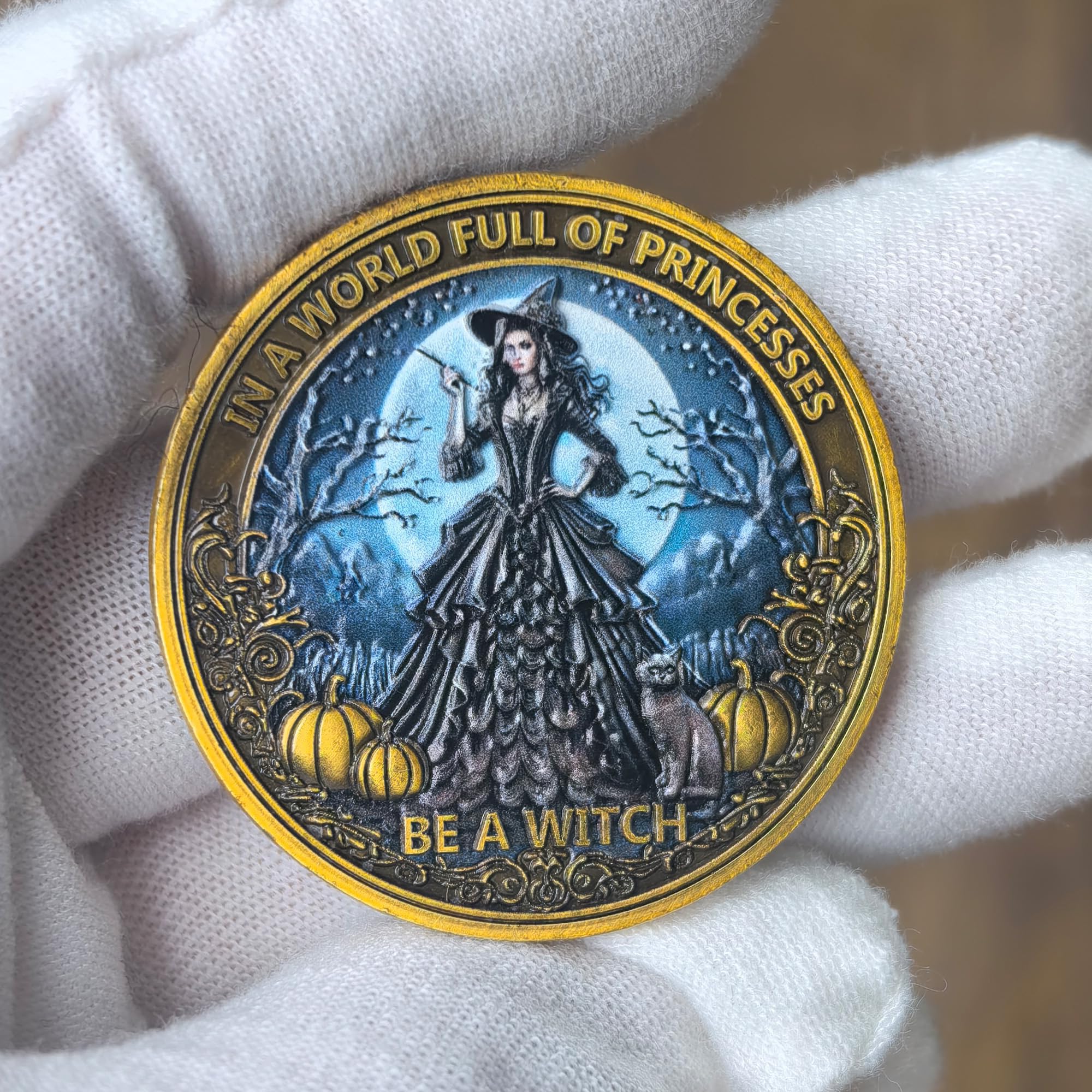 Pièce de sorcière – Puce de sobriété de motivation et de récupération avec citation inspirante | Cadeau unique pour la confiance et l'autonomisation
