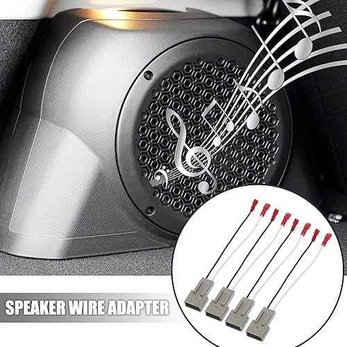 Miniatura 2 de X AUTOHAUX 4pcs 72-5512 Adaptador de arnés de conector de altavoz de coche para Ford F-150 para Ford para Ranger 1995-1997