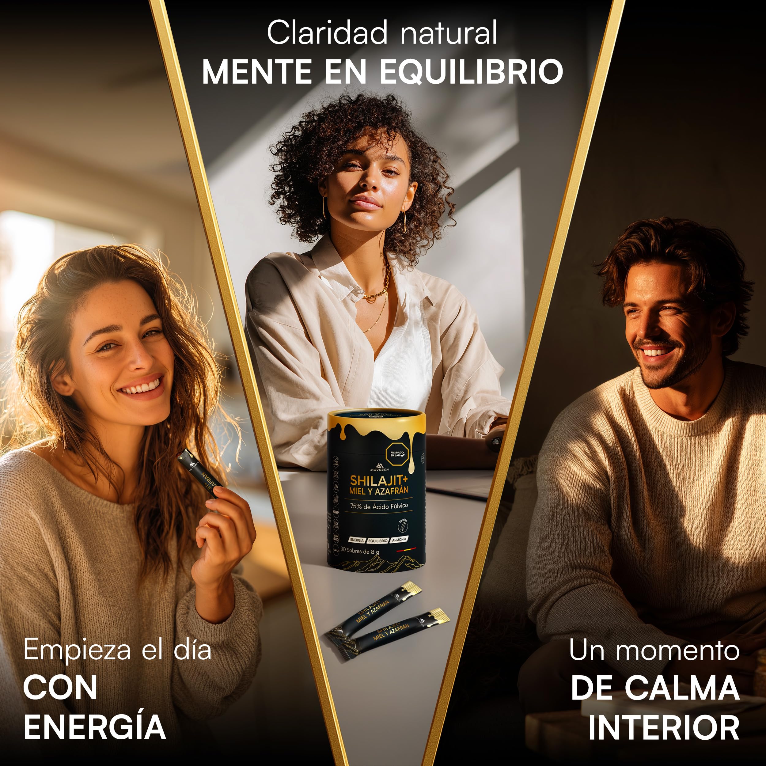 Shilajit +, Resina auténtica 100% pura del Himalaya con miel y azafrán orgánico, energía duradera, vitalidad, concentración, 30 palos de 8 g, rica en ácido fúlvico y húmico, 85+ minerales