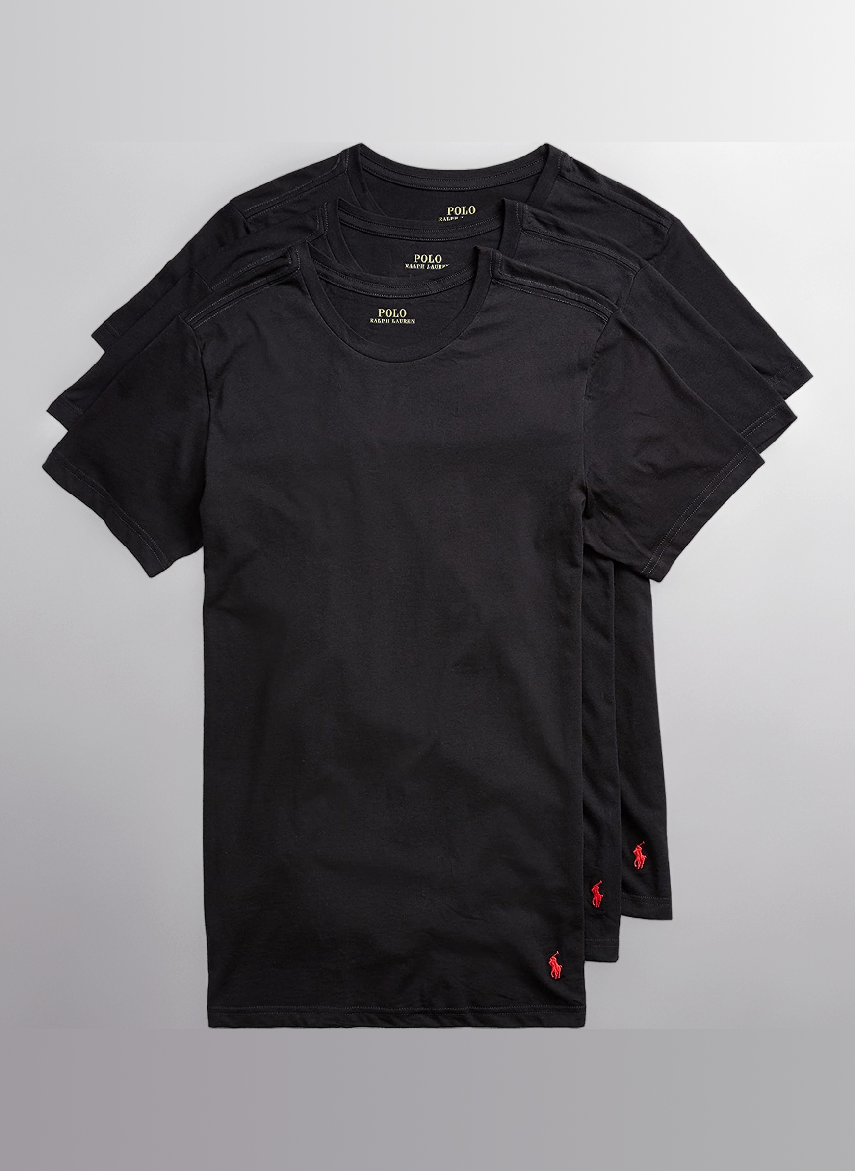 Polo Ralph Lauren Men's Classic Fit Cotton Crew Tee Undershirt (Pack of 3)