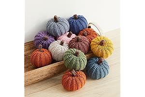 Autumn Decor Essentials: 12 Mini Knit Pumpkins for Fall Cheer