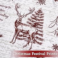 Vista 7 de CAROMIO Funda de Edredón de Navidad Tamaño Twin, Juego de Ropa de Cama de 2 Piezas con Funda de Edredón Estampada de Navidad (Twin, 68"x90")