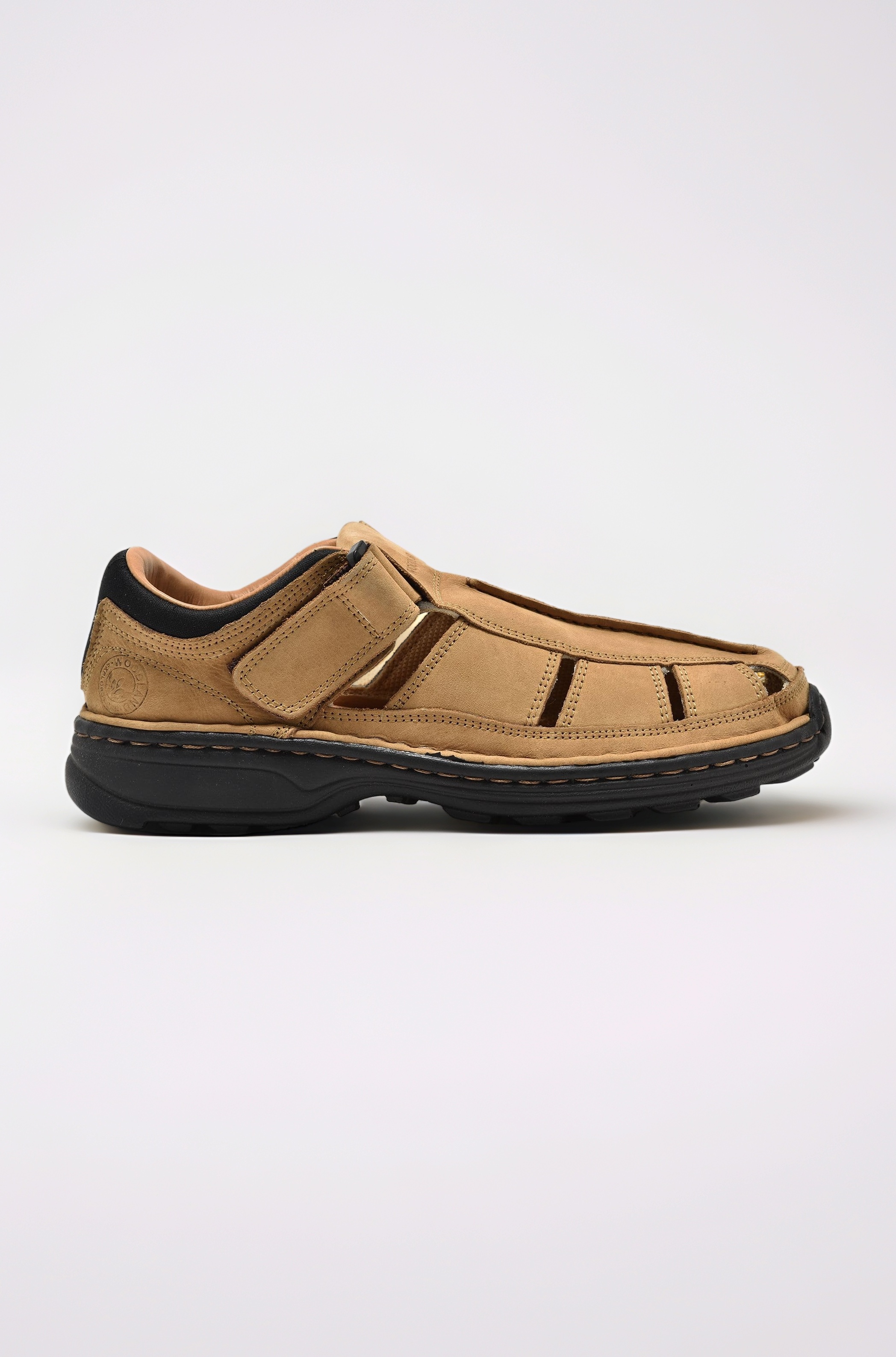 Men Camel Closed Toe Sandal