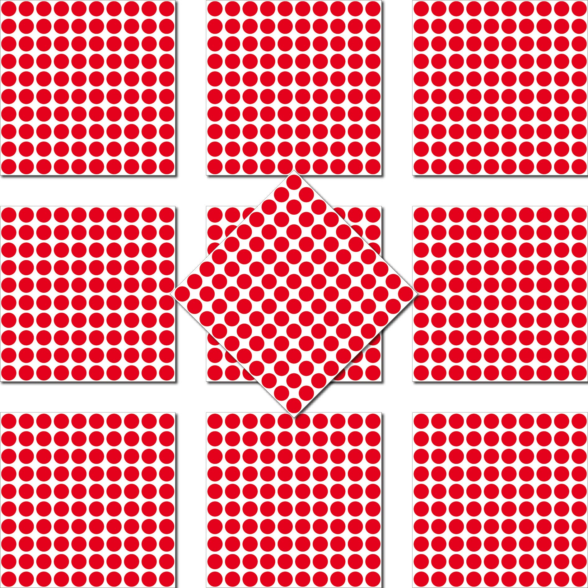 1000 Adhesive Dots 3 mm Self-Adhesive Coloured Dot Stickers PVC Decorative Film Labels Inventory (Red)