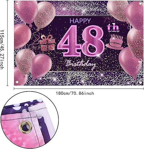 Vista 27 de IMISI Decoraciones de cumpleaños número 19 para niñas, pancarta rosa de feliz cumpleaños para telón de fondo de fiesta