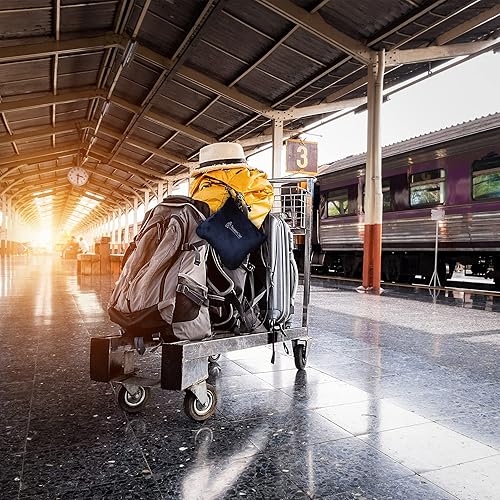 Miniatura 6 de TravelerClub Manta de viaje para avión compacta ligera para aerolínea manta de viaje y juego de almohada