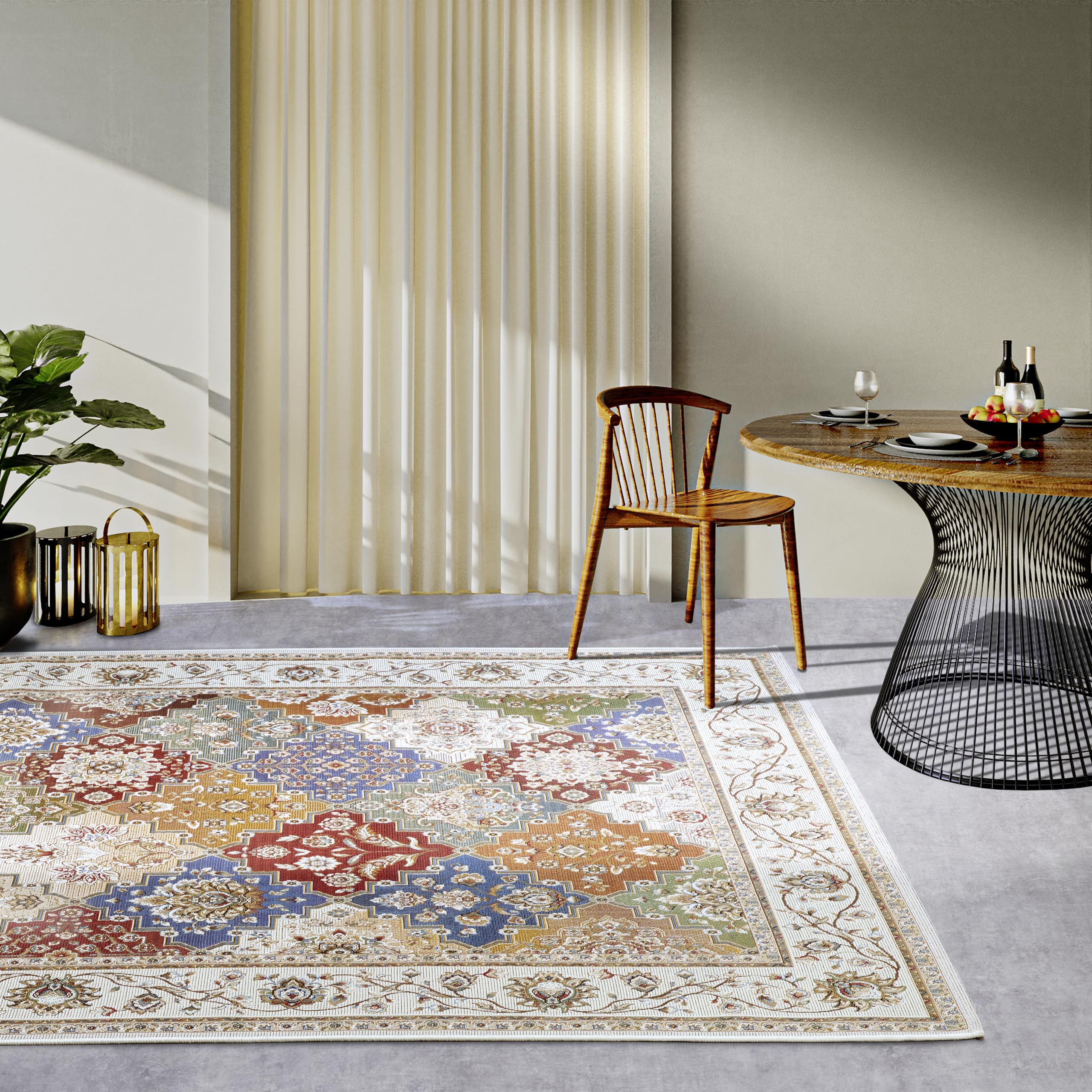 THE RUGS Villeroy & Boch Pierre Vintage Rug - Flat Woven - 160 cm x 235 cm