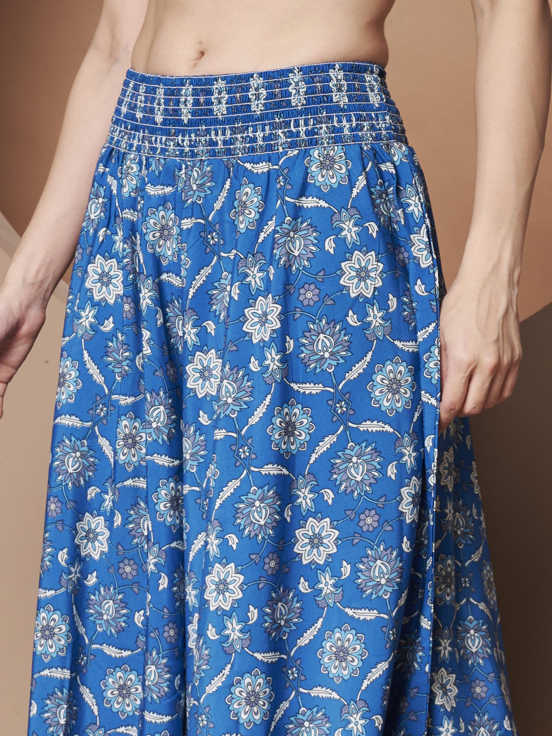 KZULLY Palazzo da donna, eleganti pantaloni palazzo stampati, silhouette fluida a gamba larga, comodi da indossare tutti i giorni e per le occasioni