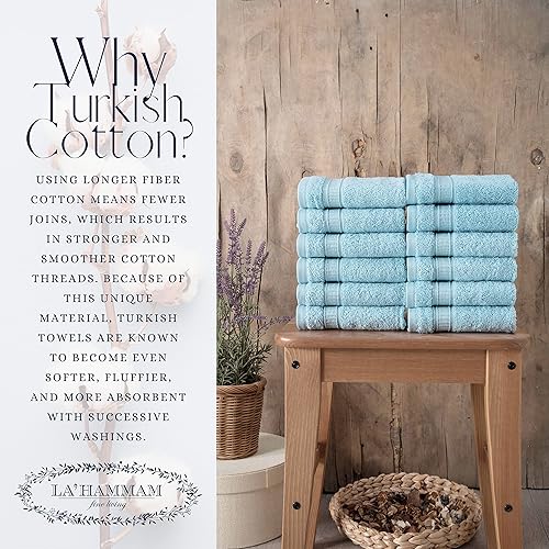 Miniatura 6 de Toallas de algodón turco de lujo de fácil cuidado, extrasuaves y absorbentes, calidad de hotel y spa, toallas turcas de cocina y baño por LA' HAM