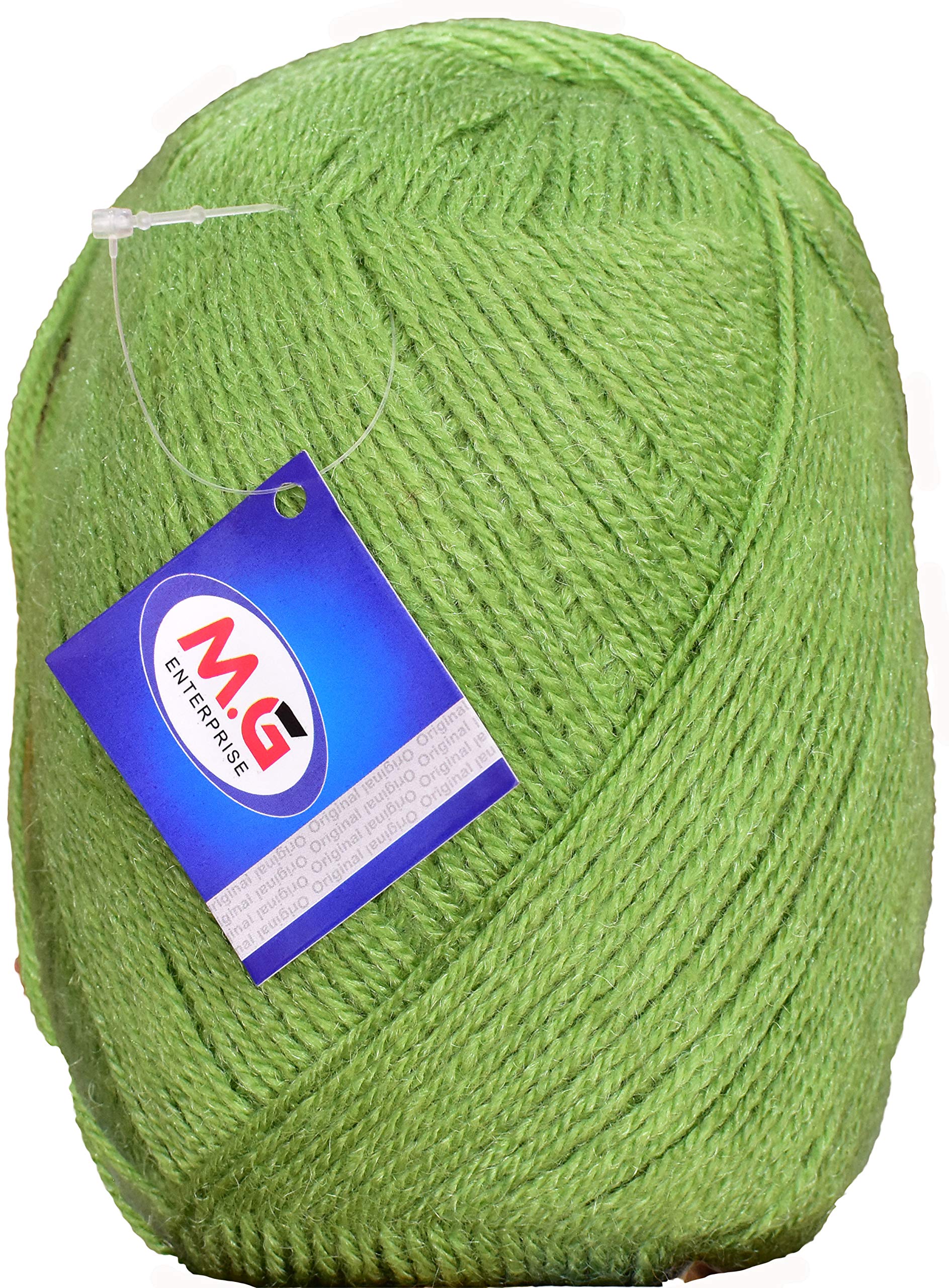 HR ENTERPRISE Jupiter Apple Green (600 gm) Wool Ball Hand Knitting Wool/Art Craft Soft Fingering Crochet Hook Yarn, Needle Knitting Yarn Thread Dyed