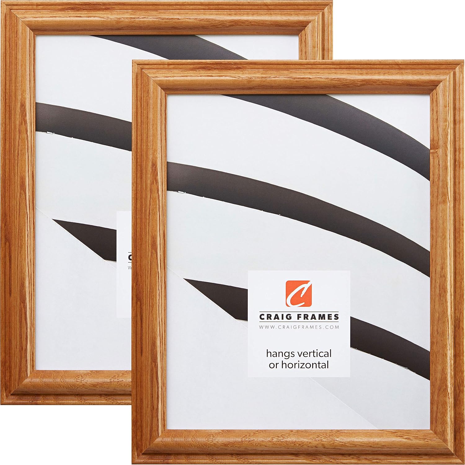 Craig Frames 130ASHBK 18 x 36 Inch Picture Frame, Black, Set of 2
