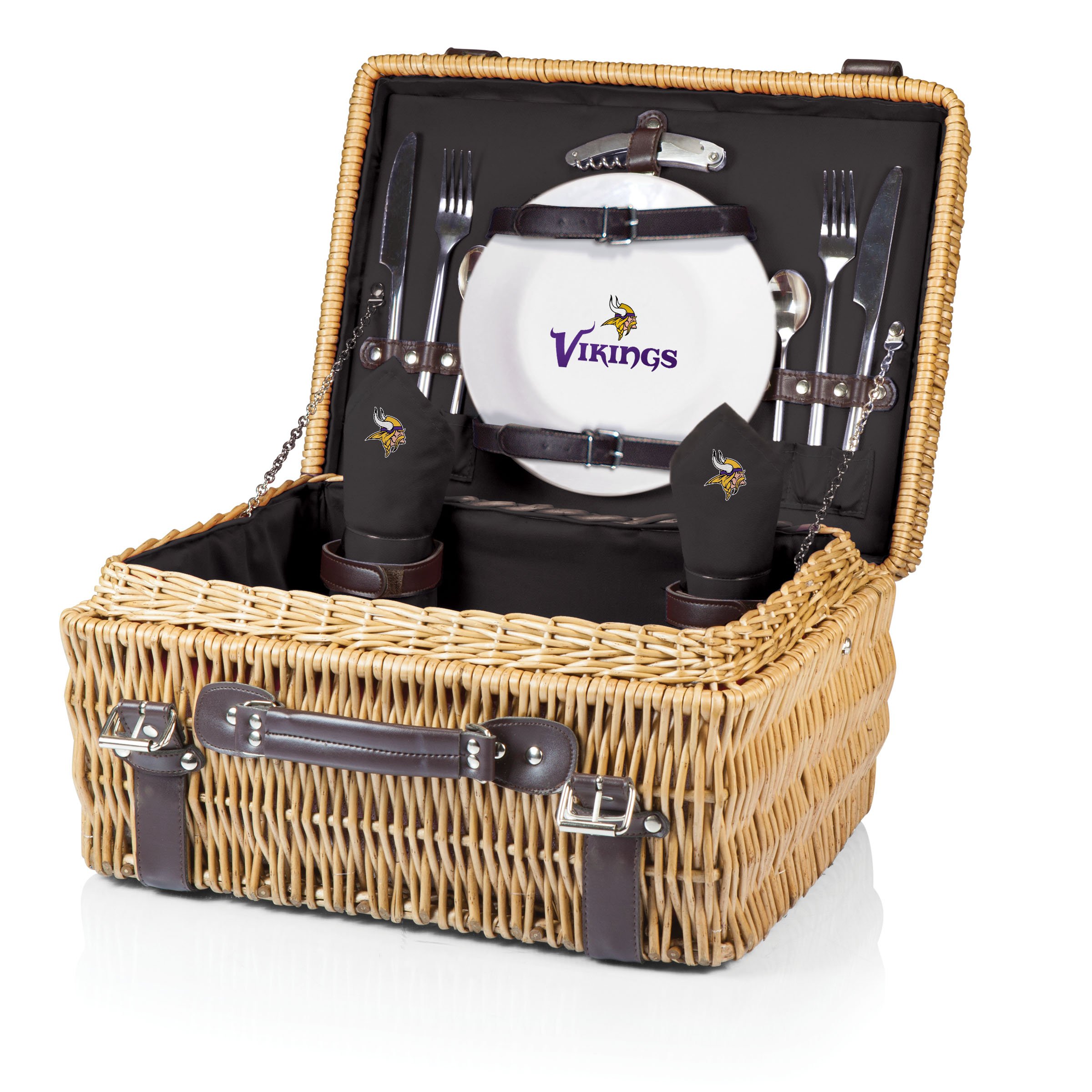NFL Champion Picnic Basket with Deluxe Service for Two