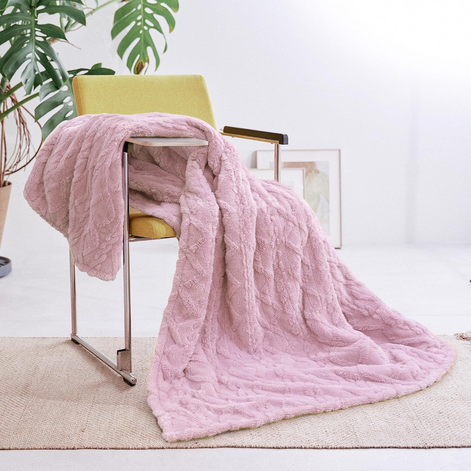 Heated Blanket-Electric Blanket 50"x60" Soft Heated Throw Blanket with 5 Heating Levels & 3 Hours auto-Off,Machine Washable(Pink - Image 6