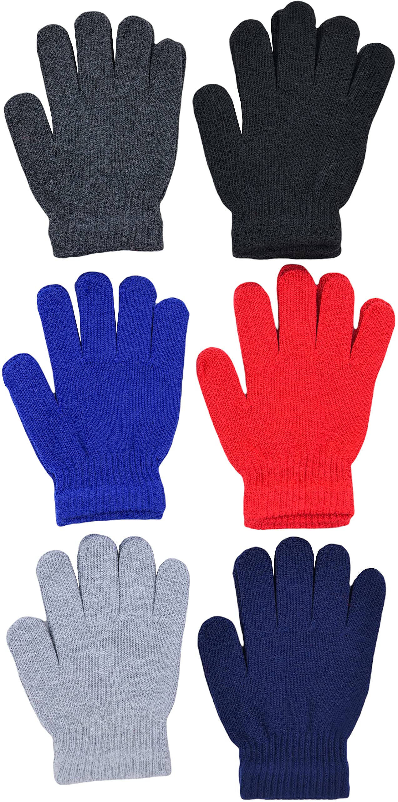 ToBeInStyle Kids Pack of 6 Warm Winter Gloves