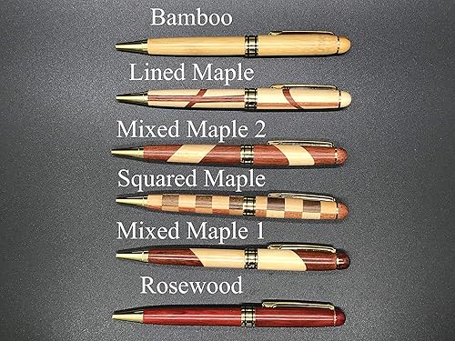 Miniatura 4 de Custom Wood Pen, Personalized Maple, Bamboo, Rosewood, Wood Ball Point Pen - Engraved