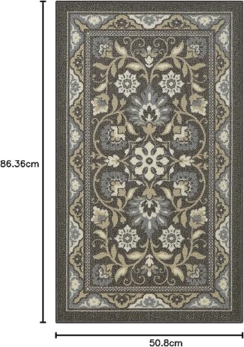 Vista 58 de Maples Rugs- Alfombra de cocina Marrón café,Azul,Marrón claro