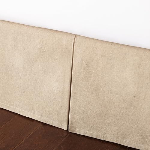 Miniatura 3 de Falda para la cama de lino, con pliegue central, de 16 pulgadas de caída., Linen, King