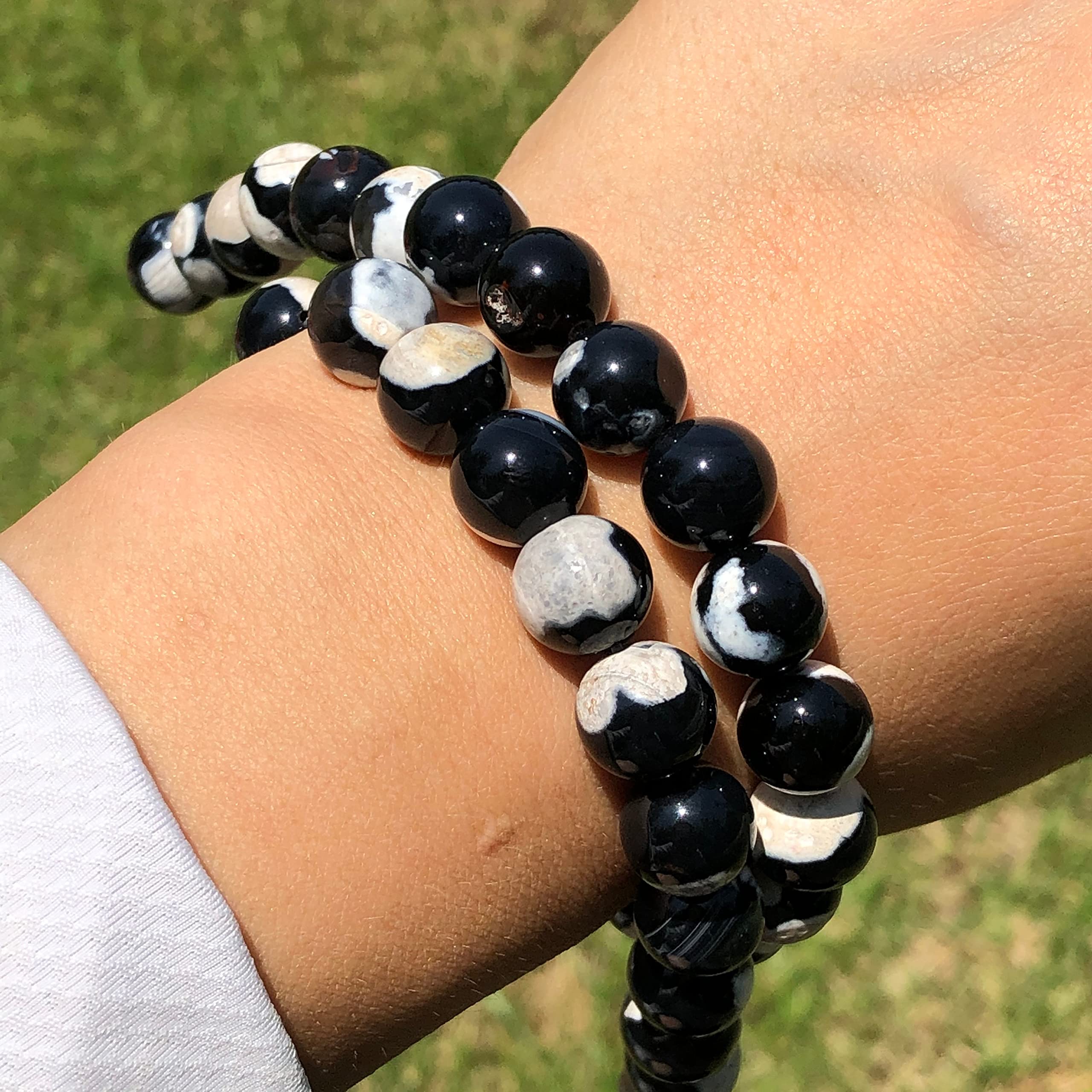 白黒ストライプビーズ 希少 天珠 瑪瑙 茶 ビーズ 開運 魔除け 根付 白黒ストライプビーズ 希少 天珠 瑪瑙 茶 ビーズ 開運 魔除け