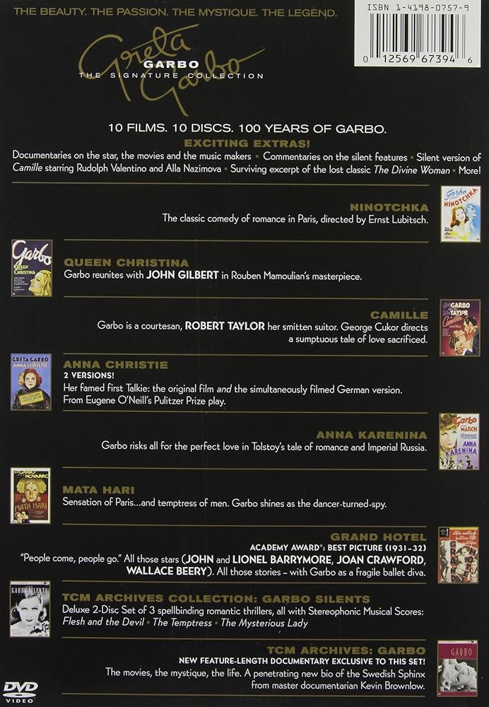 グレタ・ガルボ DVD コレクション【海外限定版】 Amazon.com: Greta Garbo - The Signature Collection (Anna