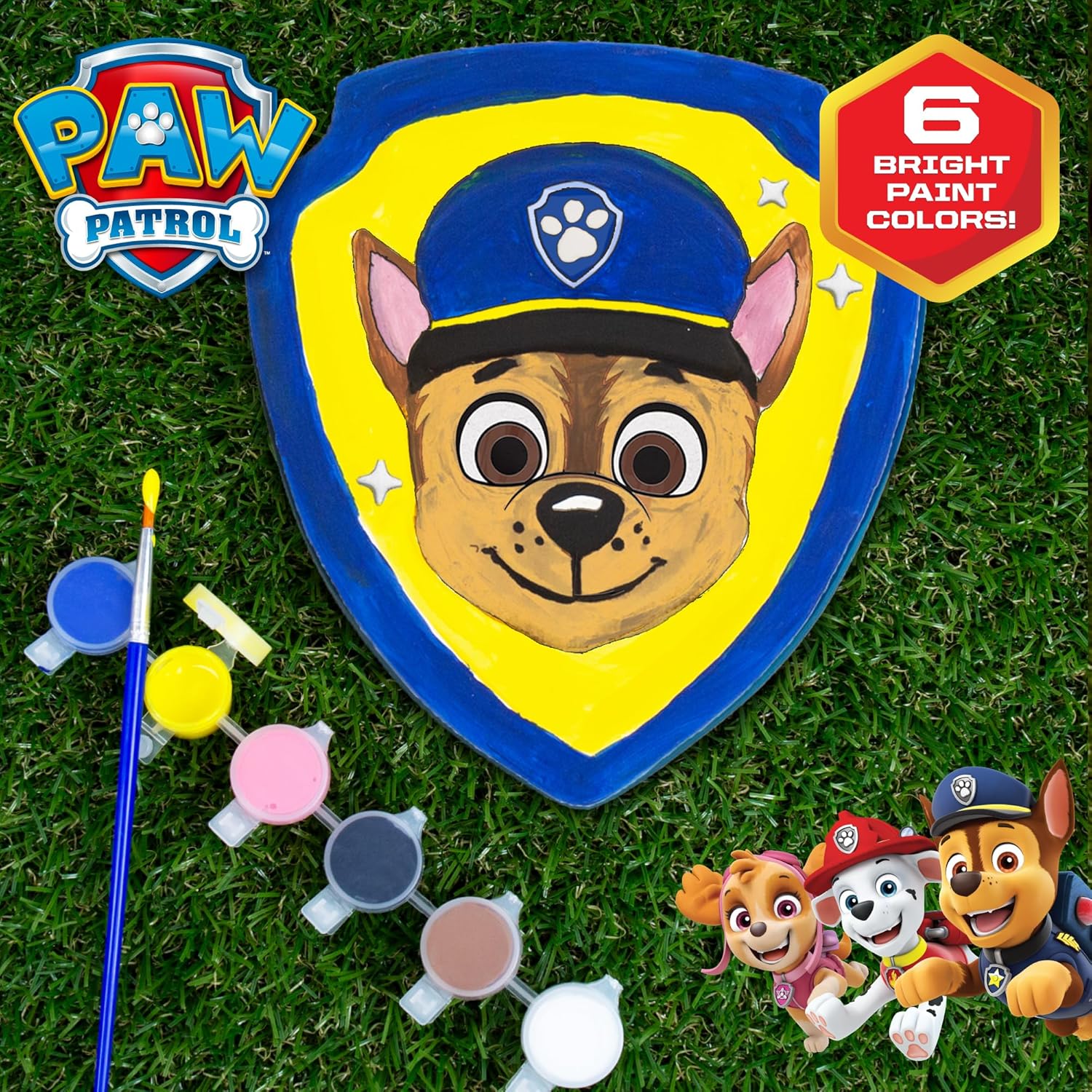Paint Your Own Paw Patrol Stepping Stone, Paw Patrol Toys, Arts and Crafts for Kids Ages 4-12, Craft Kits, Toddler Activities, and Stepping Stones for Creative Fun