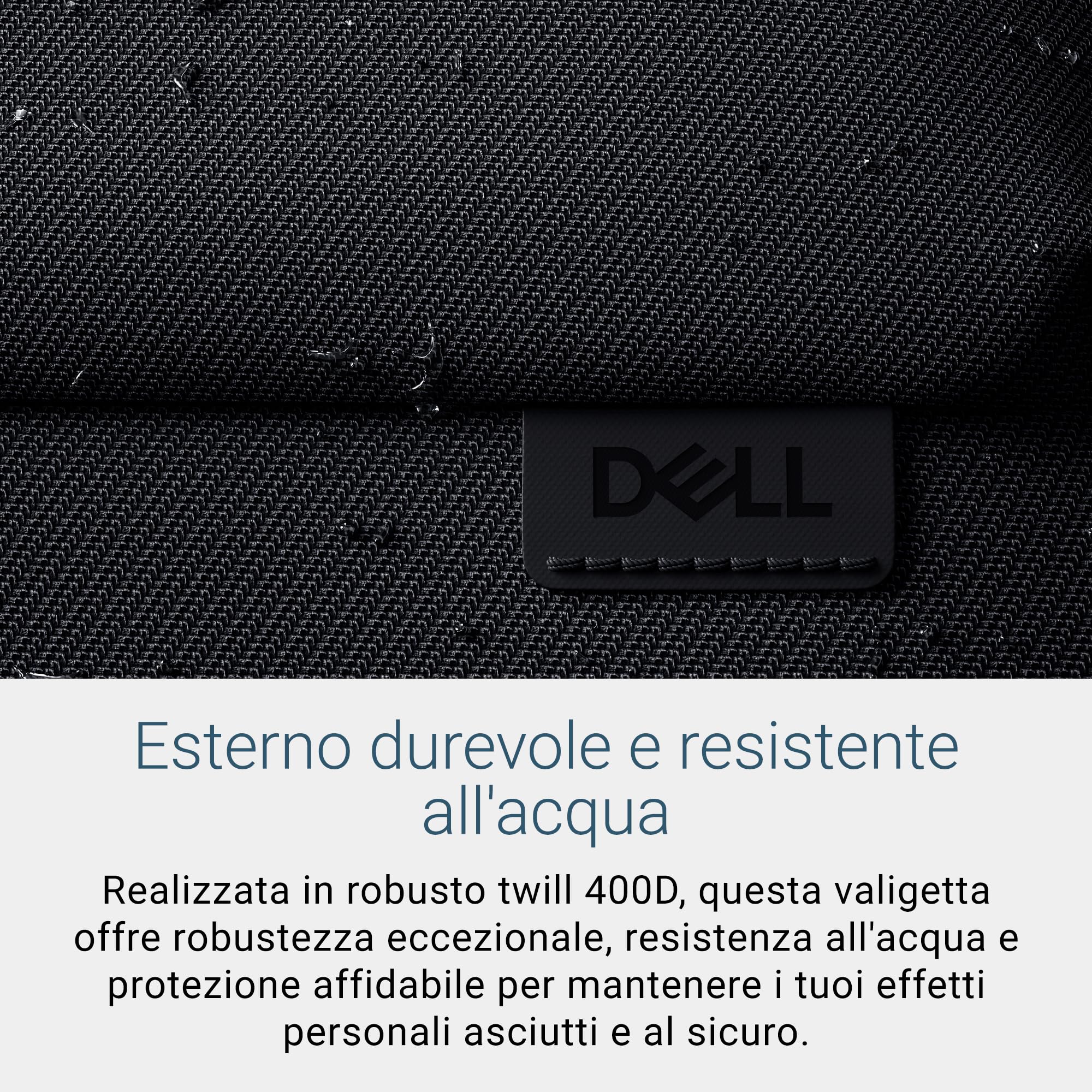 Dell Pro EcoLoop Borsa CC5626, per Notebook 14"-16", 17L, 53% Materiali Riciclati, Scomparto Imbottito, Cerniere Impermeabili, Tracolla Rimovibile, Nero