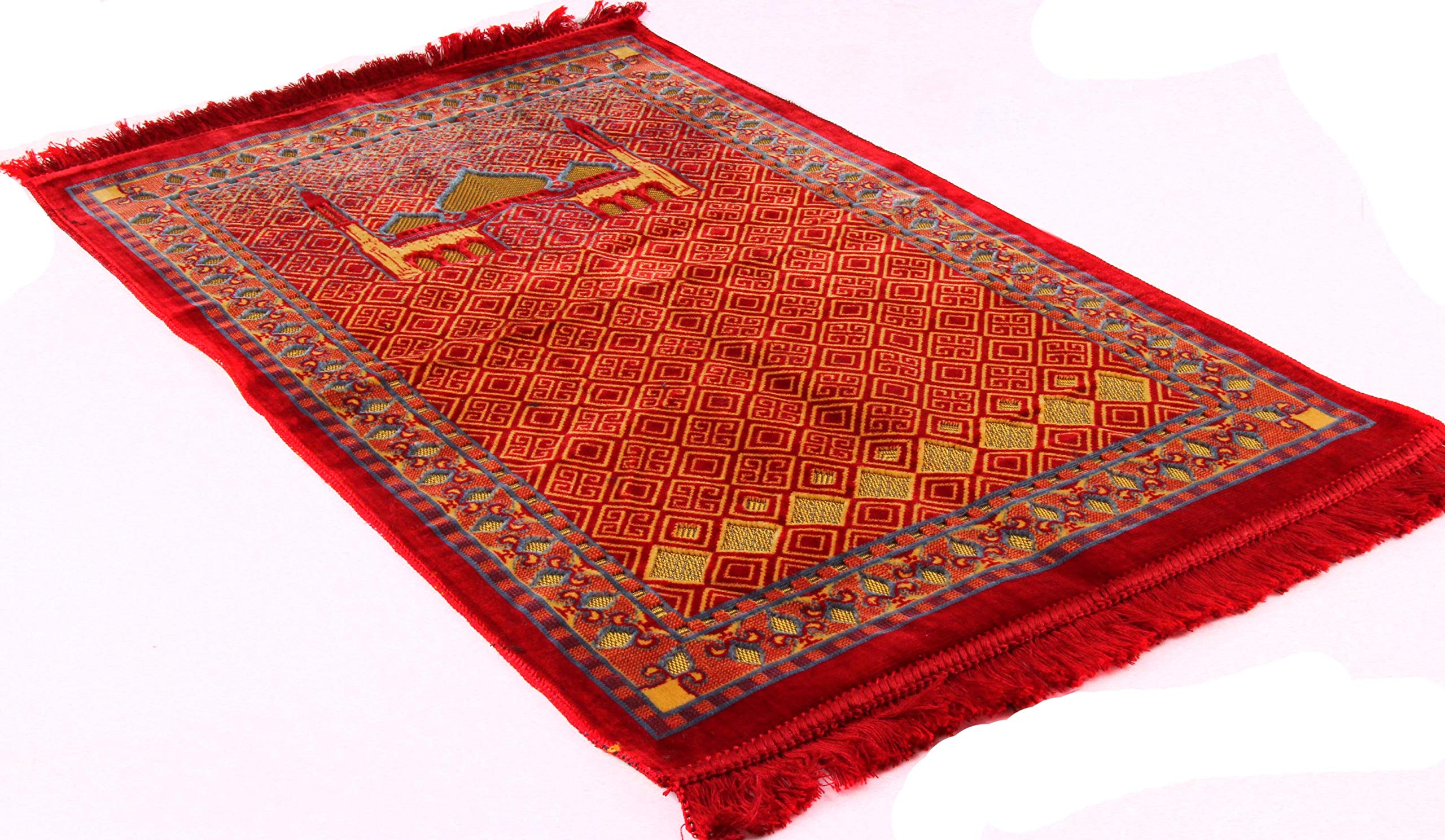 Red patterned rug