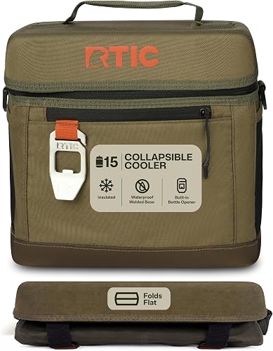 RTIC 15 Can Everyday Cooler, Soft Sided Portable Insulated Cooling for Lunch, Beach, Drink, Beverage, Travel, Camping, Picnic, for Men and Women