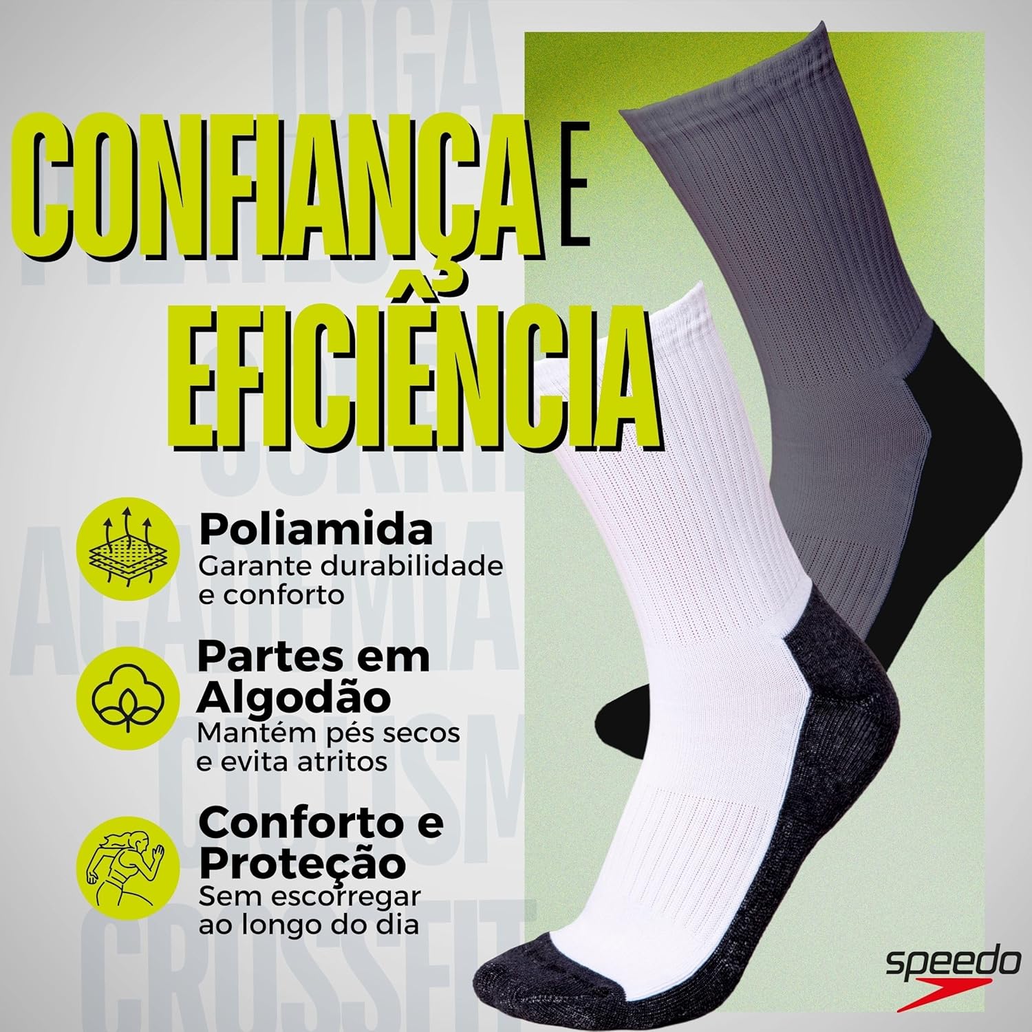 Kit 03 Pares de Meia Speedo Cano Médio Atoalhada Faixa Tensora Esportiva Masculino Adulto em promoção! Veja a oferta e mais achadinhos de Moda íntima 4 Hoje é o melhor dia para comprar Kit 03 Pares de Meia Speedo Cano Médio Atoalhada Faixa Tensora Esportiva Masculino Adulto com aquele preço maroto! Promoção! Aproveite a oferta! 4