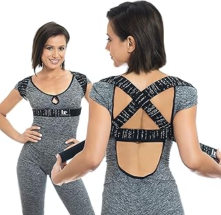 BackEmbrace Posture Corrector for Men and Women - USA Designed and Manufactured, Discreet Back Brace for Clavicle Support, Pain Relief from Tech Neck, Adjustable Back Straightener Posture Strap
